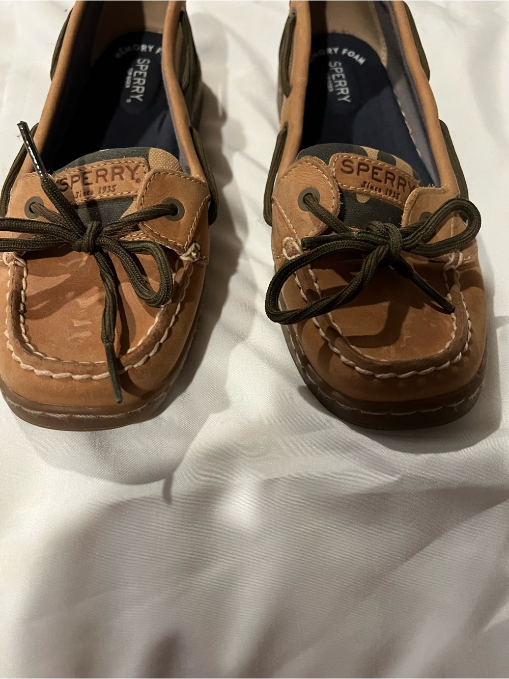 Sperry Top-sider Women's Size 8.5 Angelfish Boat Shoes Camo Tan - Picture 4 of 11